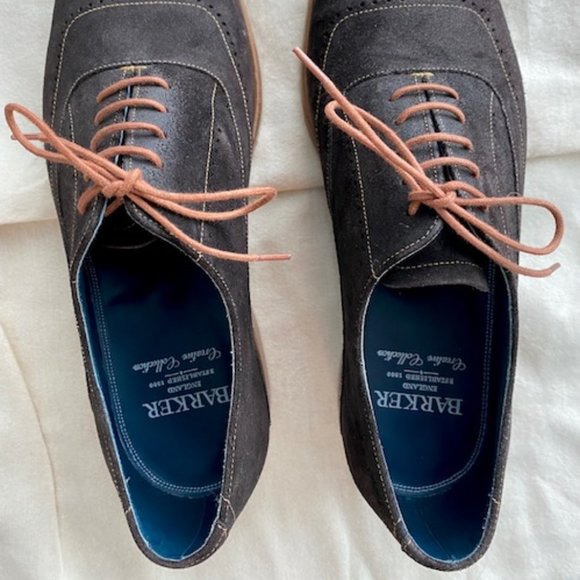 Barker Shoes - Men\'s Pullman Oxfords, brown suede main image 2
